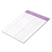Lavender Vertical 8.5x11 Two Column Checklist Notitieblok (Schuin)
