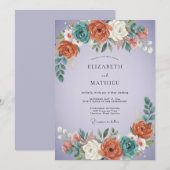 Lavender Vibrant Boho Wedding Kaart (Voorkant / Achterkant)