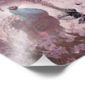 Lavender Victoriaans Peacock Foto Afdruk (Hoek)