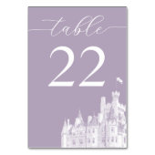 Lavender Vintage Castle Destination Wedding Kaart (Achterkant)
