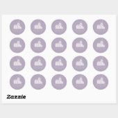 Lavender Vintage Castle Destination Wedding Ronde Sticker (Vel)