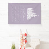 Lavender Vintage Castle Wedding Welcome Spandoek (Insitu)