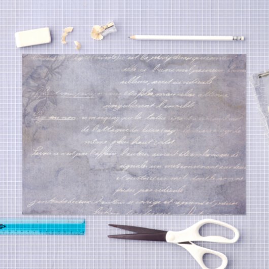 Lavender Vintage Script French Tissuepapier (Craft)