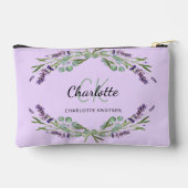 Lavender violet bloemen monogram etui (Achterkant)