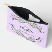 Lavender violet bloemen monogram etui (Open)