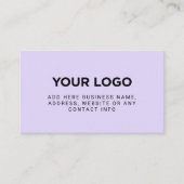 Lavender Violet | Eenvoudige Logo van het bedrijf Visitekaartje (Voorkant)