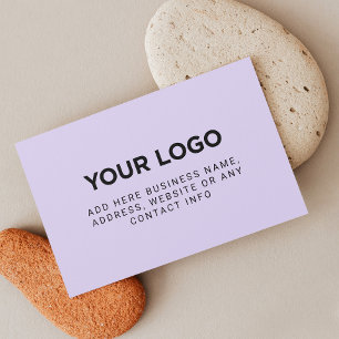 Lavender Violet   Eenvoudige Logo van het bedrijf Visitekaartje