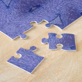 Lavender violet paarse abstracte kunst legpuzzel (Zijkant)