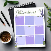 Lavender Vision Board | Goal Planner Worksheet Poster