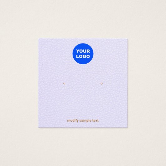 Lavender voegt uw Logo met beeldscherm toe Vierkante Visitekaartjes (Voorkant)