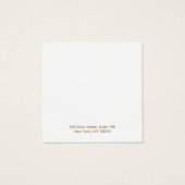 Lavender voegt uw Logo met beeldscherm toe Vierkante Visitekaartjes (Achterkant)