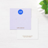 Lavender voegt uw Logo met beeldscherm toe Vierkante Visitekaartjes (Bureau)
