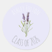 lavender voor afstuderen 2023 ronde sticker (Voorkant)