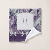 Lavender voor handdoekset en borden gepersonalisee bad handdoek (Wasdoekje)