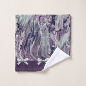 Lavender voor handdoekset en borden gepersonalisee bad handdoek (Wasdoekje)