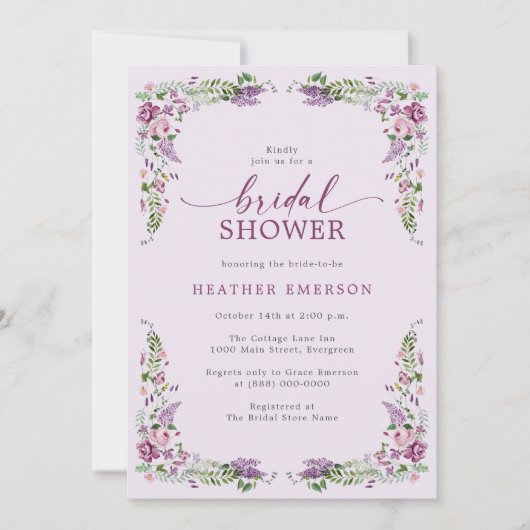 Lavender  Vrijgezellenfeest Kaart (Voorkant)