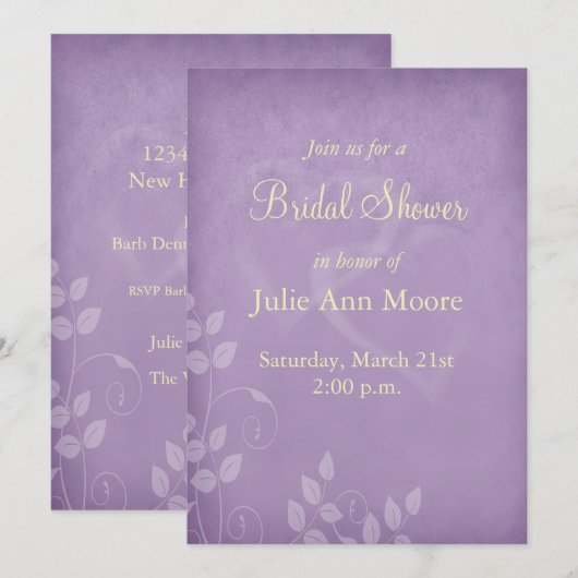 Lavender  Vrijgezellenfeest Kaart (Voorkant / Achterkant)