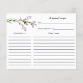 Lavender Vrijgezellenfeest Recipcard (Voorkant)