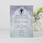 Lavender Vrijgezellenfeest Tea Party Invitation Kaart (Staand voorkant)