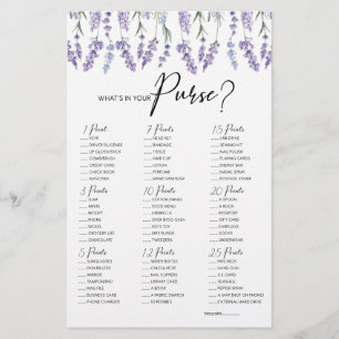 Lavender wat er in je Purse Game zit