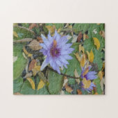 Lavender Water Lilies in het najaar Legpuzzel (Horizontaal)