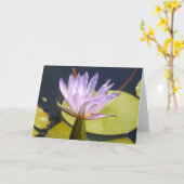 Lavender Water Lily Card Kaart (Gele Bloem)
