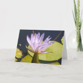 Lavender Water Lily Card Kaart (Voorkant)