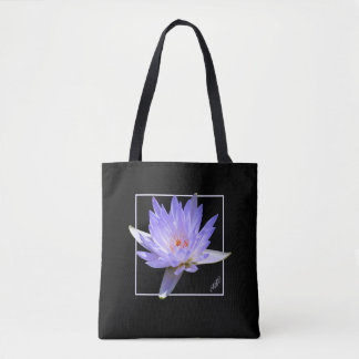 Lavender Water Lily Tote Bag