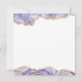 Lavender Watercolor Abstract Baby Shower Bedankkaart (Achterkant)