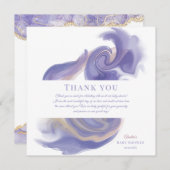 Lavender Watercolor Abstract Birthday Bedankkaart (Voorkant / Achterkant)