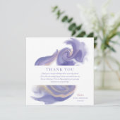 Lavender Watercolor Abstract Birthday Bedankkaart (Staand voorkant)