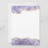 Lavender Watercolor Abstract Birthday Invitation Kaart (Achterkant)