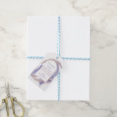 Lavender Watercolor Arch Baby Shower Thank You Cadeaulabel (Met Touw)