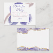 Lavender Watercolor Books for Baby Request Informatiekaartje (Voorkant / Achterkant)