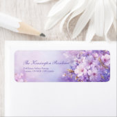 Lavender Watercolor Ethereal Purple Botanical Etiket (Insitu)