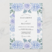 Lavender Watercolor Floral Romance Wedding Kaart (Voorkant)