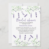 Lavender Watercolor Flowers Purple Bridal Shower  Kaart (Voorkant)