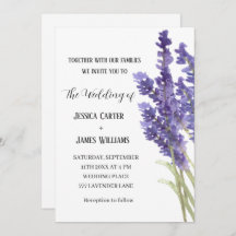 Lavender Watercolor Rustic Elegant Wedding