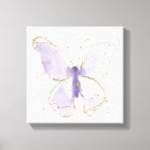 Lavender Waterverf Butterfly Canvas Afdruk (Voorkant)