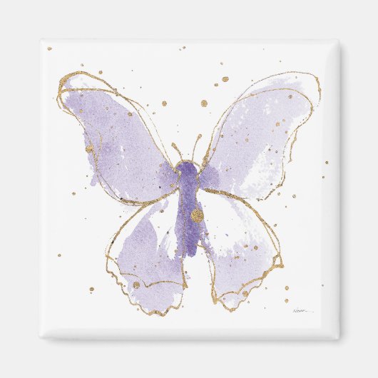 Lavender Waterverf Butterfly Magneet (Voorkant)
