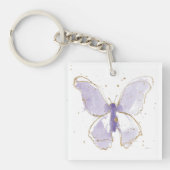 Lavender Waterverf Butterfly Sleutelhanger (Voorkant)