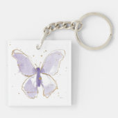 Lavender Waterverf Butterfly Sleutelhanger (Achterkant)