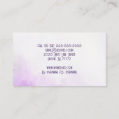 Lavender Waterverf Butterfly Visitekaartje (Achterkant)