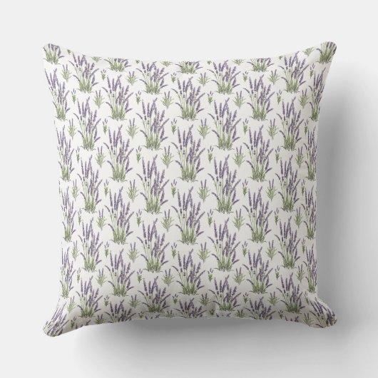 Lavender Waterverf ClipArt, Flora Pattern Kussen (Achterkant)