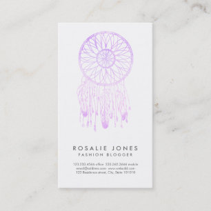 Lavender Waterverf Dream Catcher Whimsical Visitekaartje