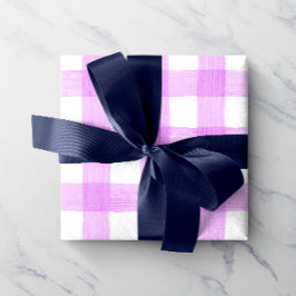 Lavender Waterverf Gingham-pakpapier Cadeaupapier