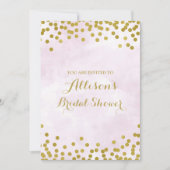 Lavender Waterverf Gold Confetti Vrijgezellenfeest Kaart (Voorkant)