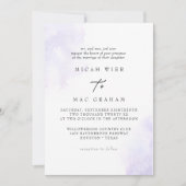 Lavender Waterverf Splash II Uitnodiging (Voorkant)