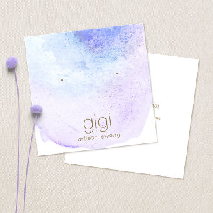 Lavender Waterverf Studs die Display Holder bezorg Vierkante Visitekaartje