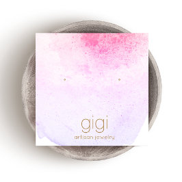 Lavender Waterverf Studs die Display Holder bezorg Vierkante Visitekaartje